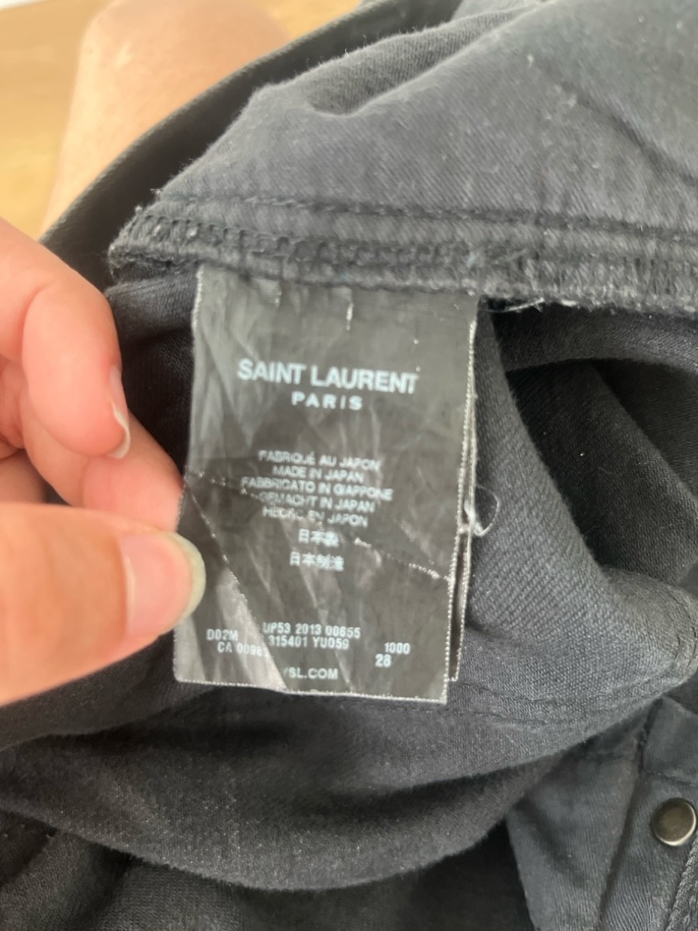 Rare SS13 Hedi Slimane Saint Laurent Paris black crash denim man’s size 28 - Picture 4 of 4